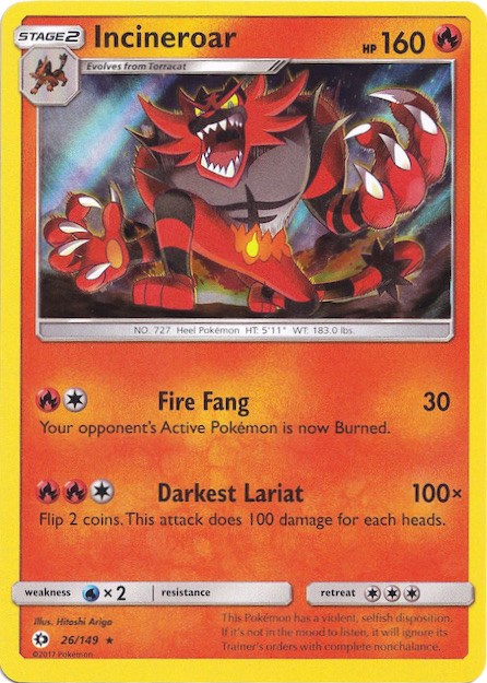 Incineroar (26/149) (Water Web Holo) [Sun & Moon: Base Set] | Gam3 Escape