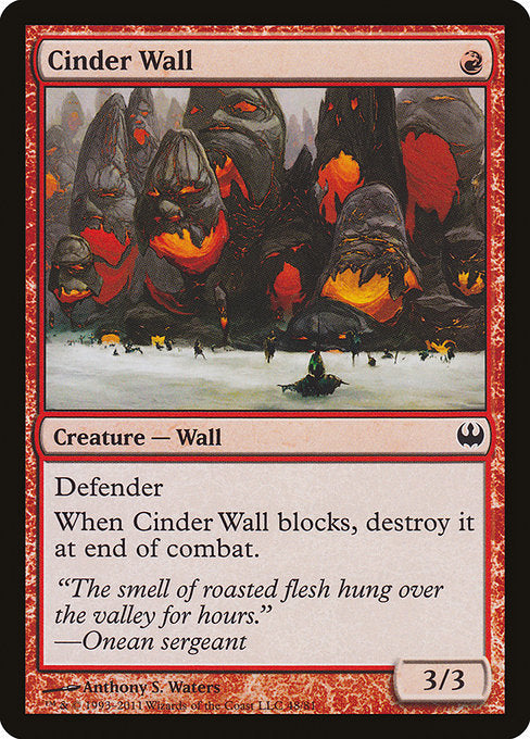 Cinder Wall [Duel Decks: Knights vs. Dragons] | Gam3 Escape