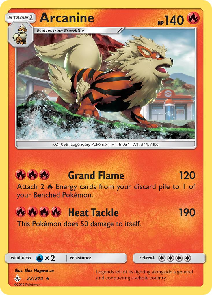 Arcanine (22/214) [Sun & Moon: Unbroken Bonds] | Gam3 Escape