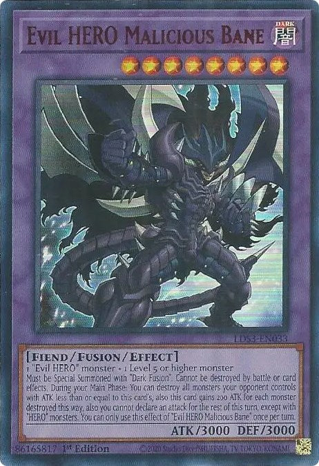 Evil HERO Malicious Bane (Red) [LDS3-EN033] Ultra Rare | Gam3 Escape