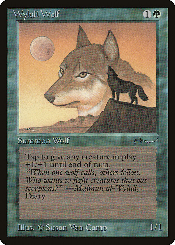 Wyluli Wolf (Light Mana Cost) [Arabian Nights] | Gam3 Escape