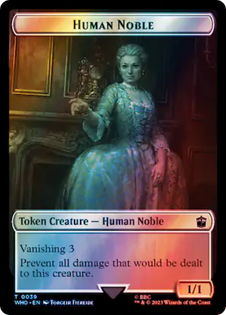Human Noble // Treasure (0062) Double-Sided Token (Surge Foil) [Doctor Who Tokens] | Gam3 Escape