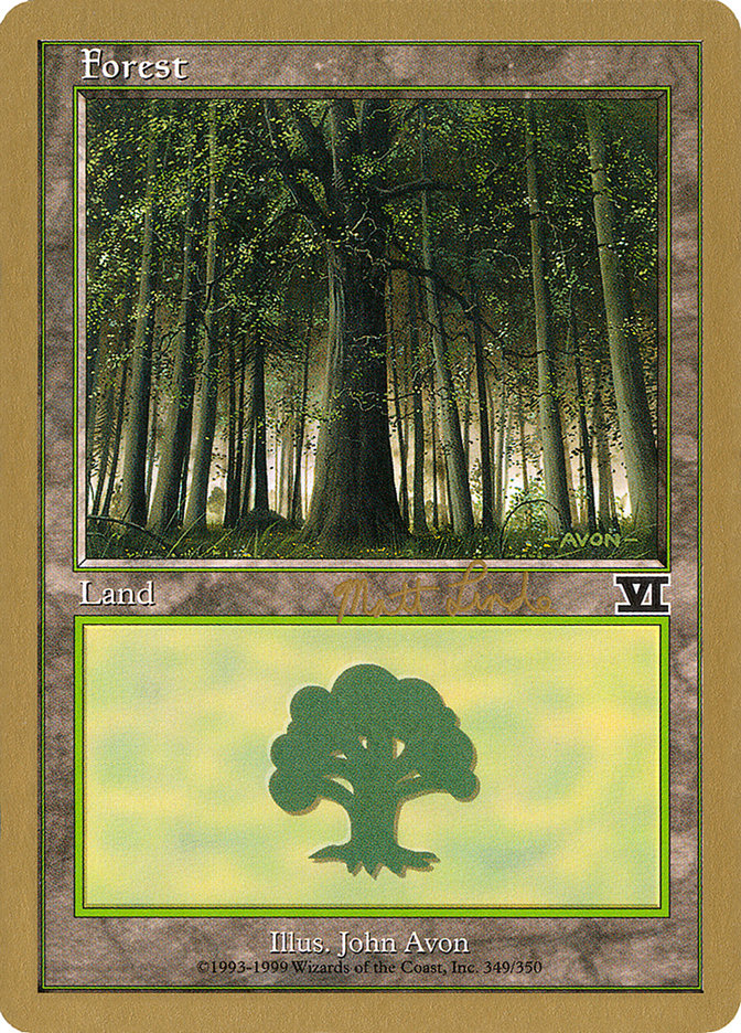 Forest (ml349) (Matt Linde) [World Championship Decks 1999] | Gam3 Escape