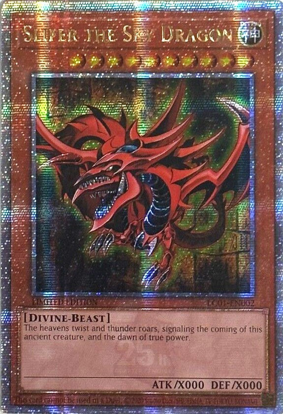 Slifer the Sky Dragon (25th Anniversary) [LC01-EN002] Quarter Century Secret Rare | Gam3 Escape