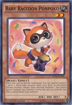 Baby Raccoon Ponpoko [MP14-EN136] Common | Gam3 Escape