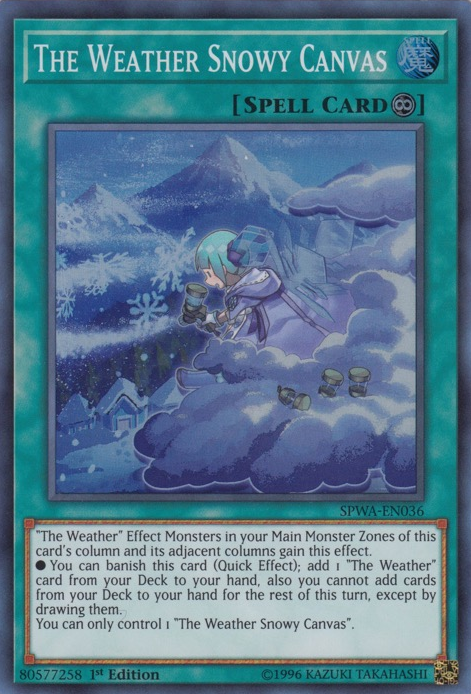 The Weather Snowy Canvas [SPWA-EN036] Super Rare | Gam3 Escape