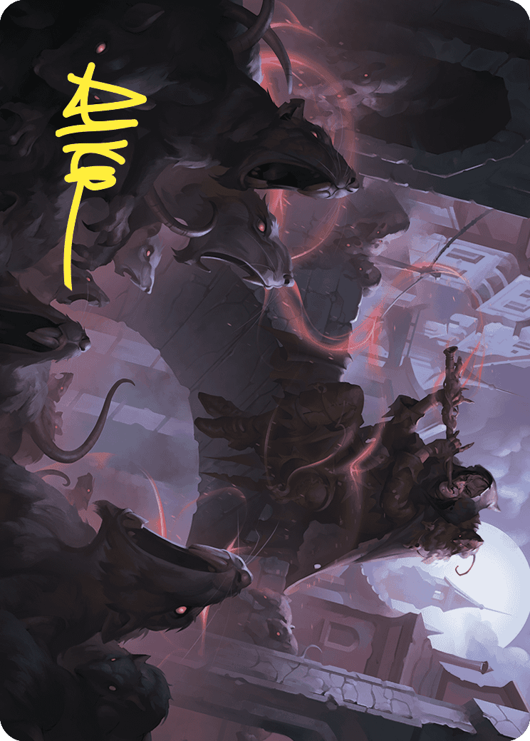 Gnawing Crescendo Art Card (Gold-Stamped Signature) [Wilds of Eldraine Art Series] | Gam3 Escape