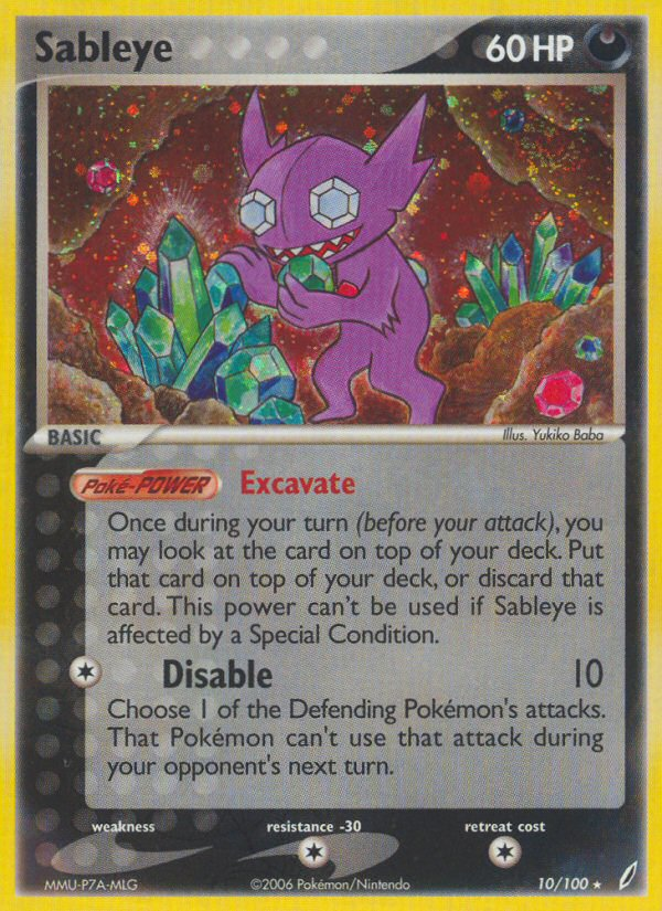 Sableye (10/100) [EX: Crystal Guardians] | Gam3 Escape