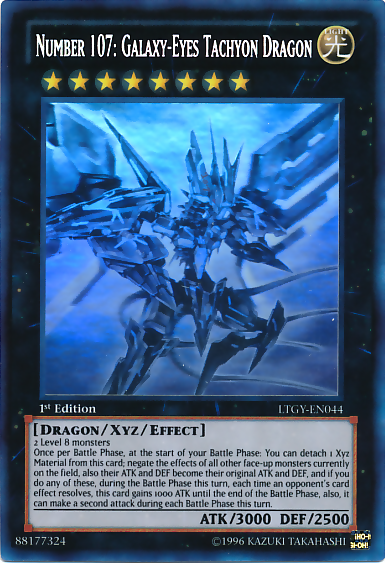 Number 107: Galaxy-Eyes Tachyon Dragon [LTGY-EN044] Ghost Rare | Gam3 Escape