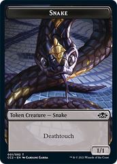 Snake // Zombie Double-sided Token [Commander Collection: Black Tokens] | Gam3 Escape