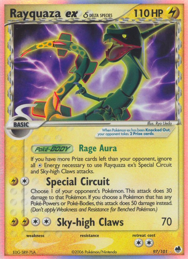 Rayquaza ex (97/101) (Delta Species) [EX: Dragon Frontiers] | Gam3 Escape