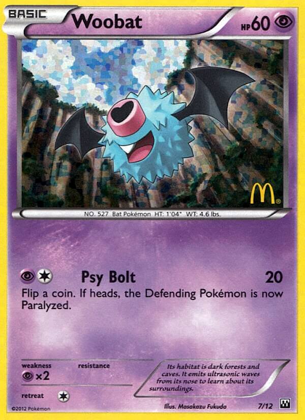 Woobat (7/12) [McDonald's Promos: 2012 Collection] | Gam3 Escape