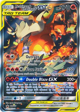 Reshiram & Charizard GX (SM201) (Jumbo Card) [Sun & Moon: Black Star Promos] | Gam3 Escape