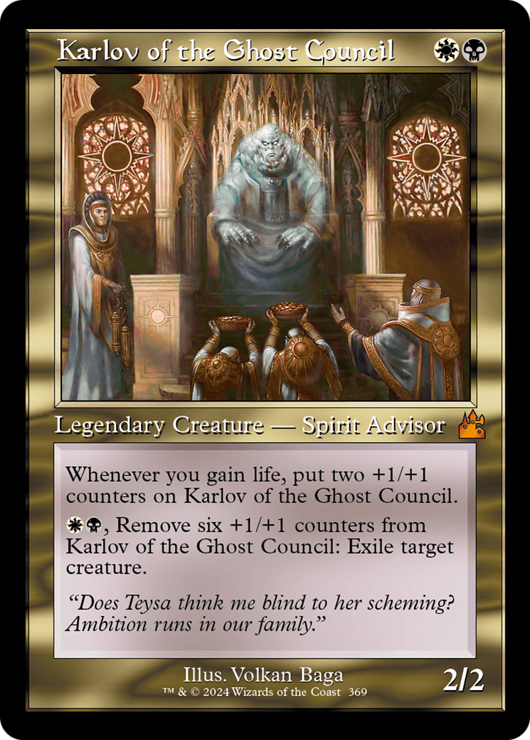 Karlov of the Ghost Council (Retro Frame) [Ravnica Remastered] | Gam3 Escape