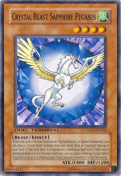 Crystal Beast Sapphire Pegasus [DTP1-EN028] Common | Gam3 Escape