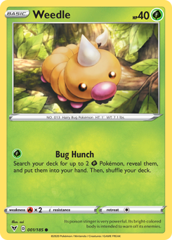 Weedle (001/185) [Sword & Shield: Vivid Voltage] | Gam3 Escape