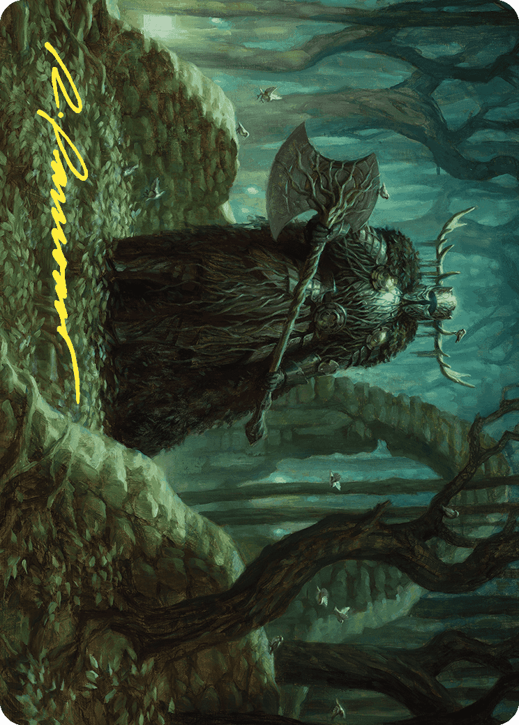 Mosswood Dreadknight Art Card (Gold-Stamped Signature) [Wilds of Eldraine Art Series] | Gam3 Escape