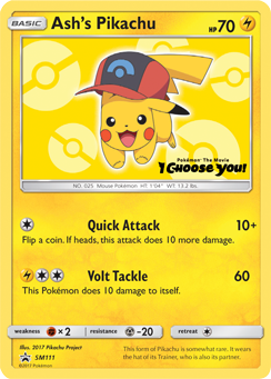 Ash's Pikachu (SM111) [Sun & Moon: Black Star Promos] | Gam3 Escape