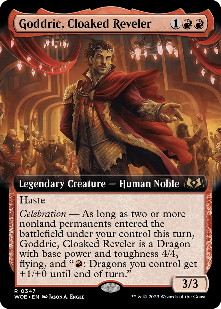 Goddric, Cloaked Reveler (Extended Art) [Wilds of Eldraine] | Gam3 Escape