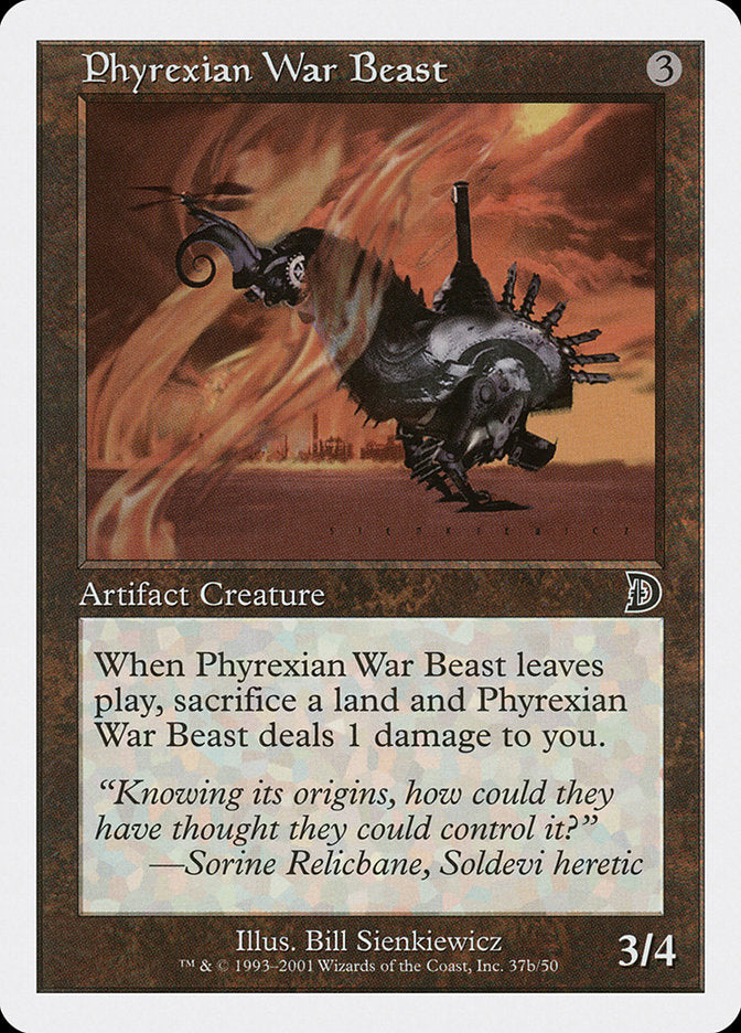 Phyrexian War Beast (Signature on Right) [Deckmasters] | Gam3 Escape