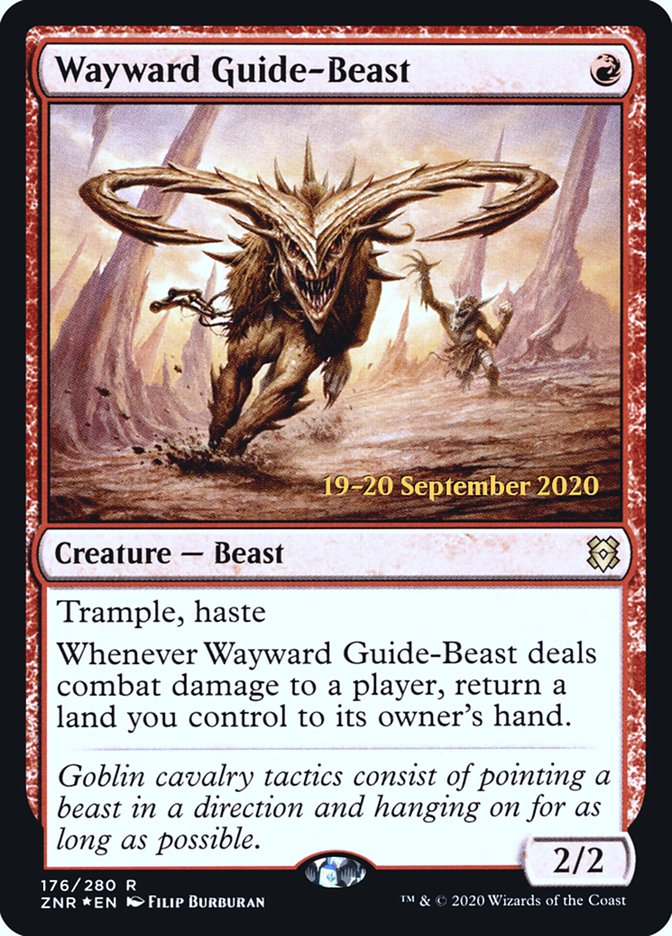 Wayward Guide-Beast  [Zendikar Rising Prerelease Promos] | Gam3 Escape