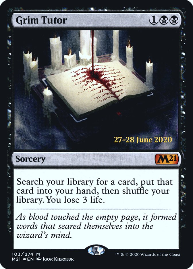 Grim Tutor  [Core Set 2021 Prerelease Promos] | Gam3 Escape