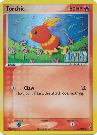 Torchic (65/100) (Stamped) [EX: Crystal Guardians] | Gam3 Escape