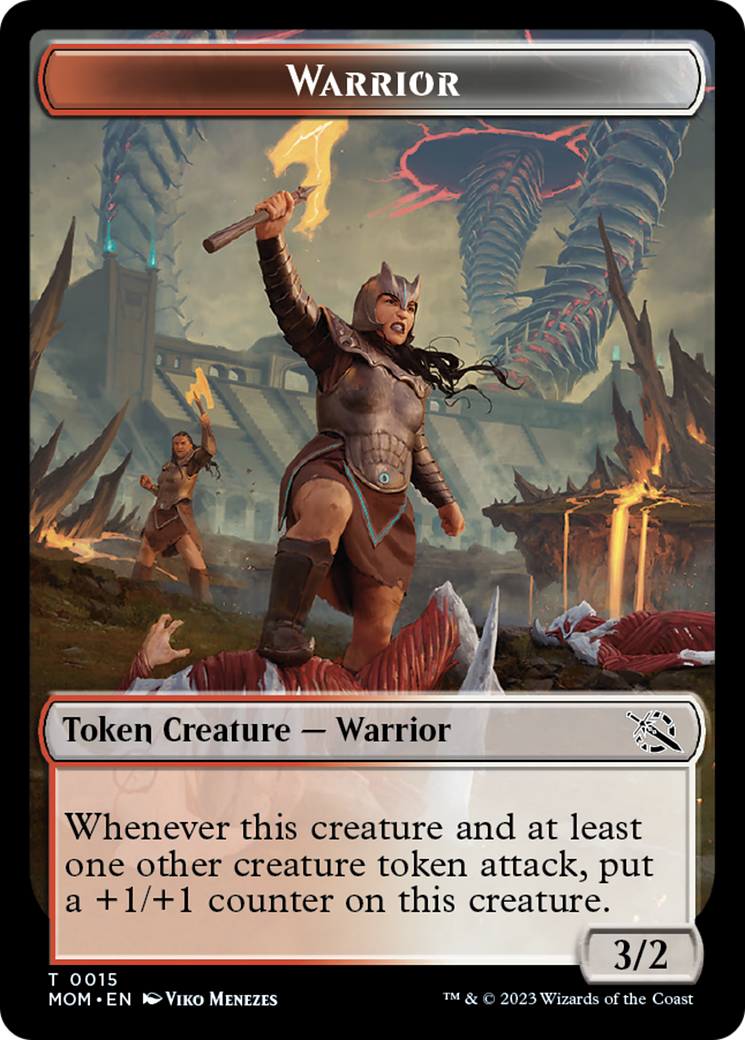 Warrior // Zombie Double-Sided Token [March of the Machine Tokens] | Gam3 Escape