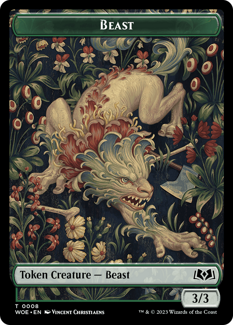 Beast // Food (0012) Double-Sided Token [Wilds of Eldraine Tokens] | Gam3 Escape