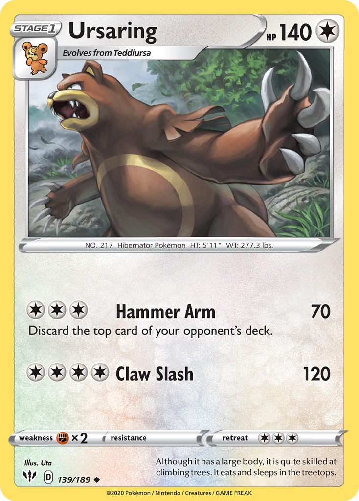 Ursaring (139/189) [Sword & Shield: Darkness Ablaze] | Gam3 Escape