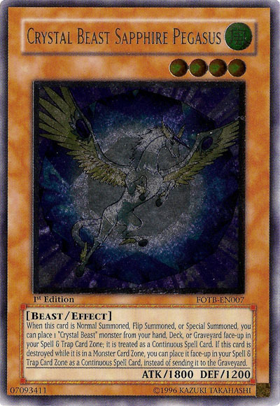 Crystal Beast Sapphire Pegasus (UTR) [FOTB-EN007] Ultimate Rare | Gam3 Escape