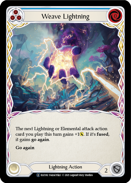 Weave Lightning (Blue) [U-ELE182] Unlimited Rainbow Foil | Gam3 Escape
