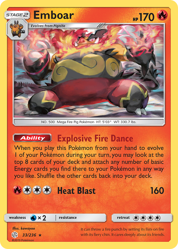 Emboar (33/236) [Sun & Moon: Cosmic Eclipse] | Gam3 Escape