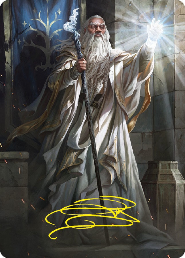 Gandalf the White Art Card (Gold-Stamped Signature) [The Lord of the Rings: Tales of Middle-earth Art Series] | Gam3 Escape