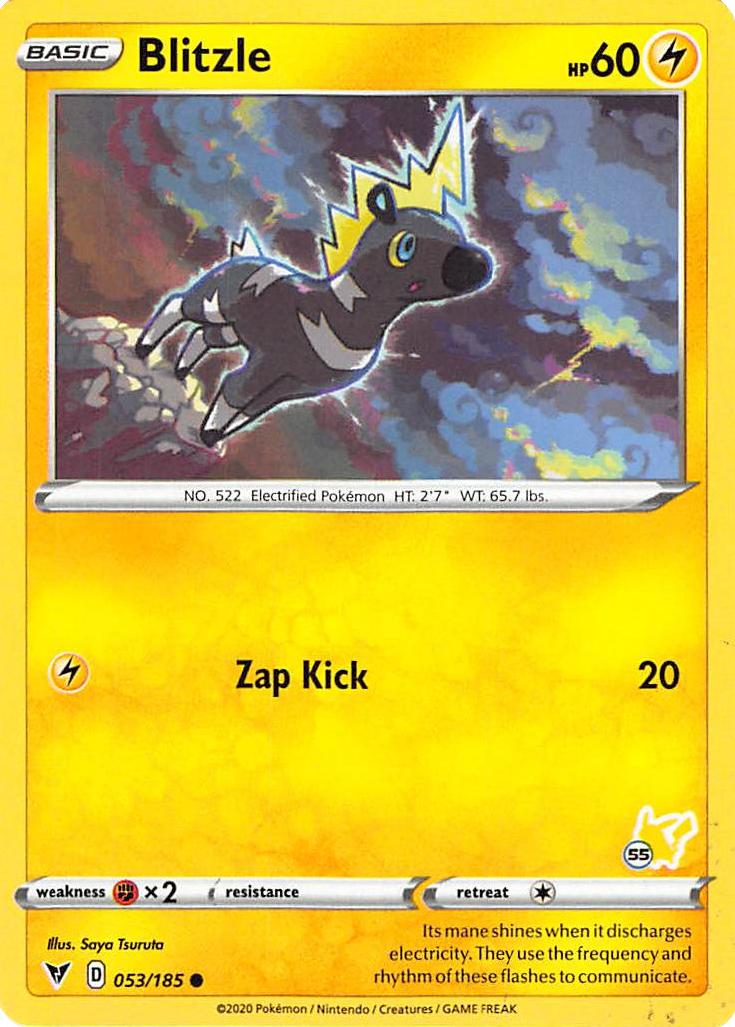 Blitzle (053/185) (Pikachu Stamp #55) [Battle Academy 2022] | Gam3 Escape