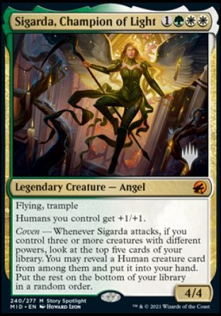 Sigarda, Champion of Light (Promo Pack) [Innistrad: Midnight Hunt Promos] | Gam3 Escape