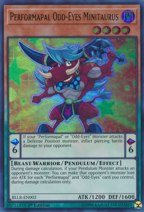 Performapal Odd-Eyes Minitaurus [BLLR-EN002] Ultra Rare | Gam3 Escape