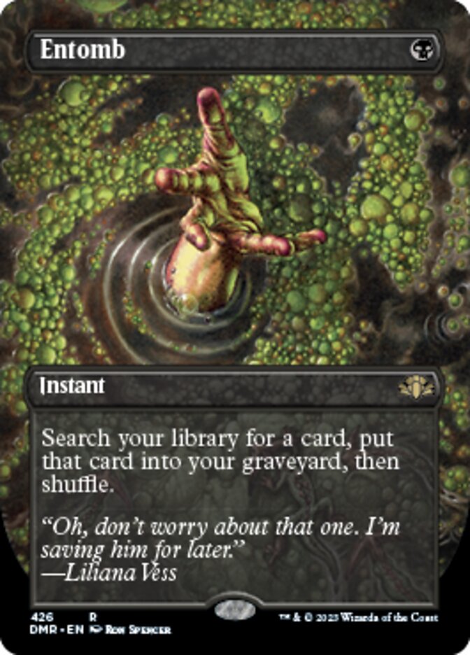 Entomb (Borderless Alternate Art) [Dominaria Remastered] | Gam3 Escape