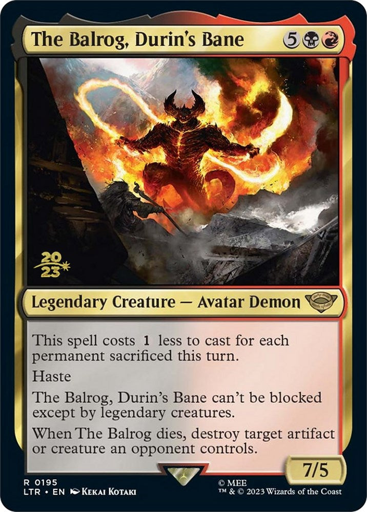 The Balrog, Durin's Bane [The Lord of the Rings: Tales of Middle-Earth Prerelease Promos] | Gam3 Escape