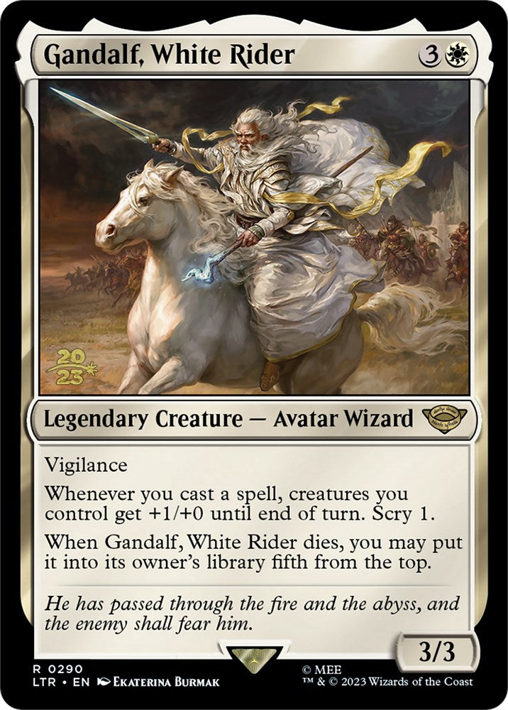 Gandalf, White Rider [The Lord of the Rings: Tales of Middle-Earth Prerelease Promos] | Gam3 Escape