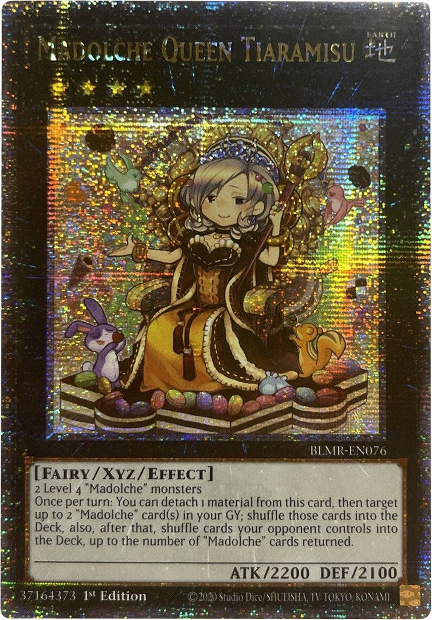 Madolche Queen Tiaramisu [BLMR-EN076] Quarter Century Secret Rare | Gam3 Escape