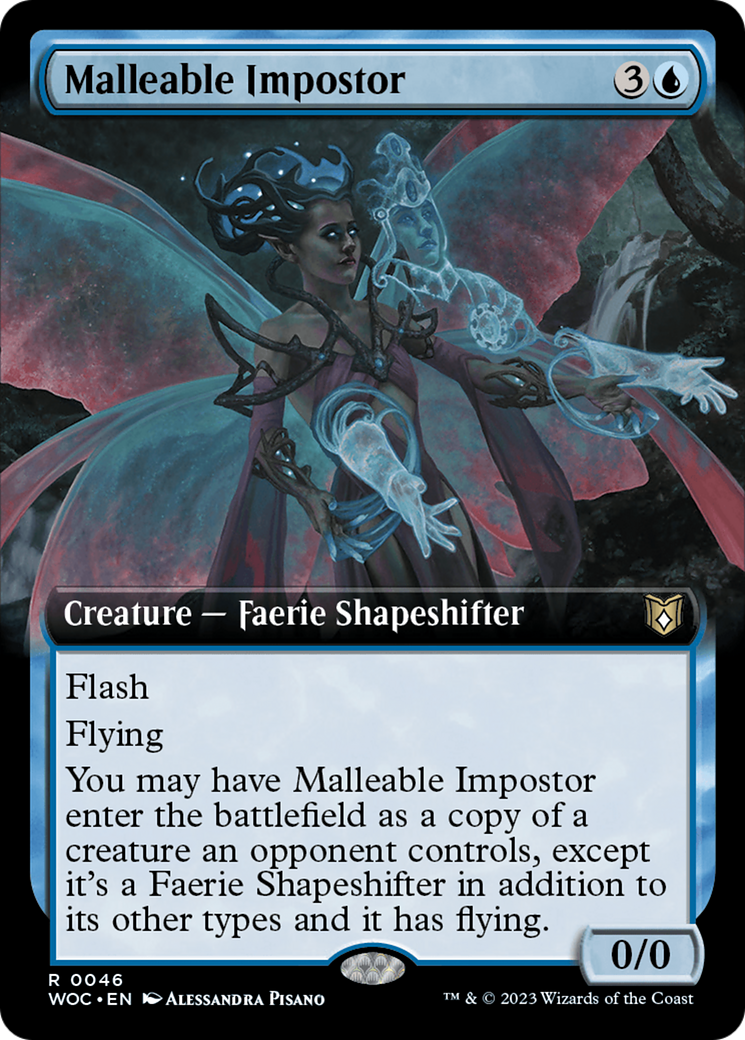 Malleable Impostor (Extended Art) [Wilds of Eldraine Commander] | Gam3 Escape