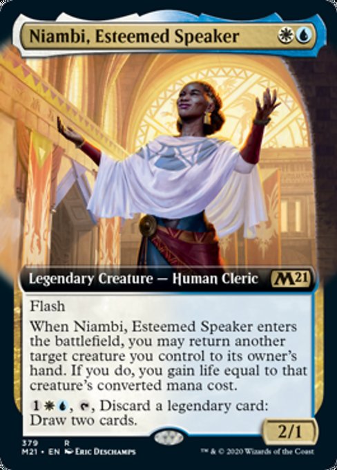 Niambi, Esteemed Speaker (Extended Art) [Core Set 2021] | Gam3 Escape
