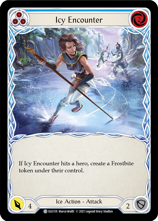 Icy Encounter (Blue) [ELE159] (Tales of Aria)  1st Edition Rainbow Foil | Gam3 Escape