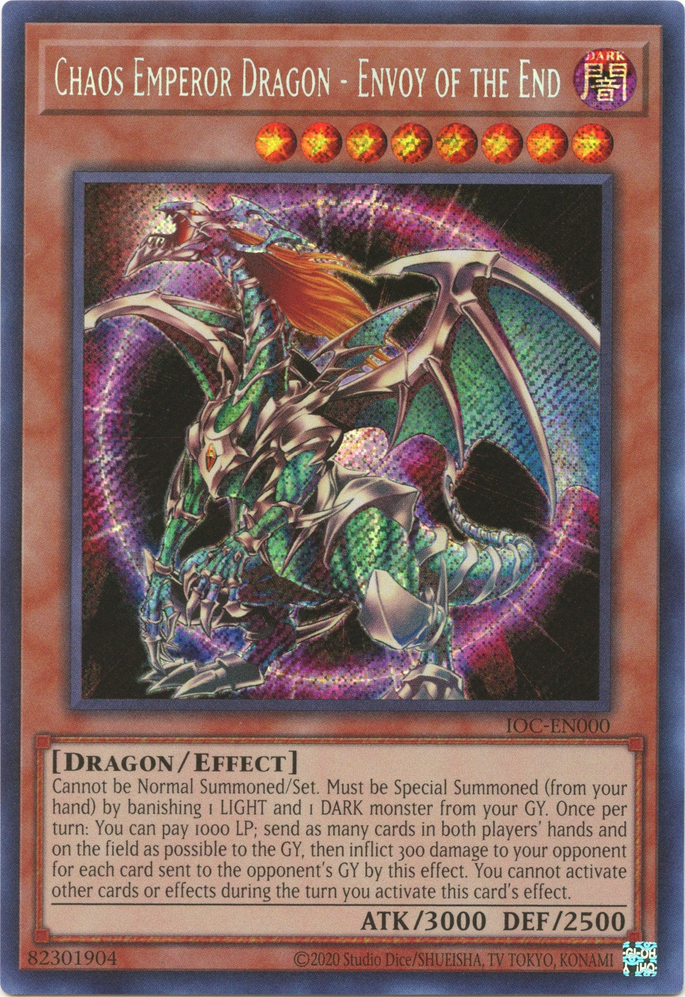 Chaos Emperor Dragon - Envoy of the End (25th Anniversary) [IOC-EN000] Secret Rare | Gam3 Escape