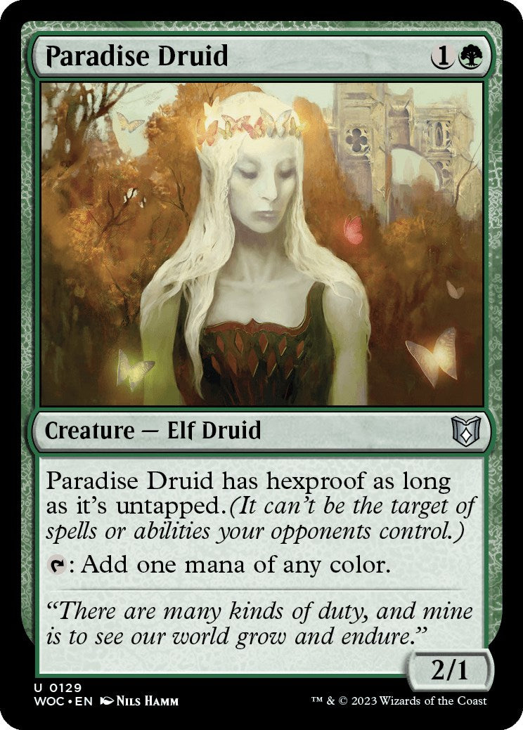 Paradise Druid [Wilds of Eldraine Commander] | Gam3 Escape