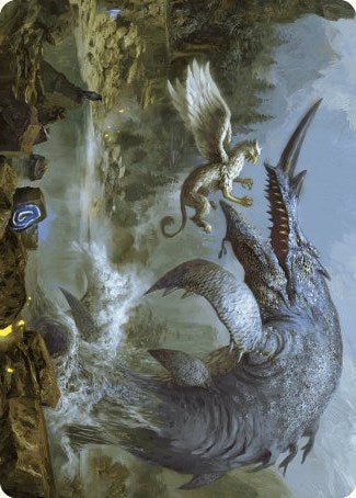 Horned Loch-Whale Art Card [Wilds of Eldraine Art Series] | Gam3 Escape