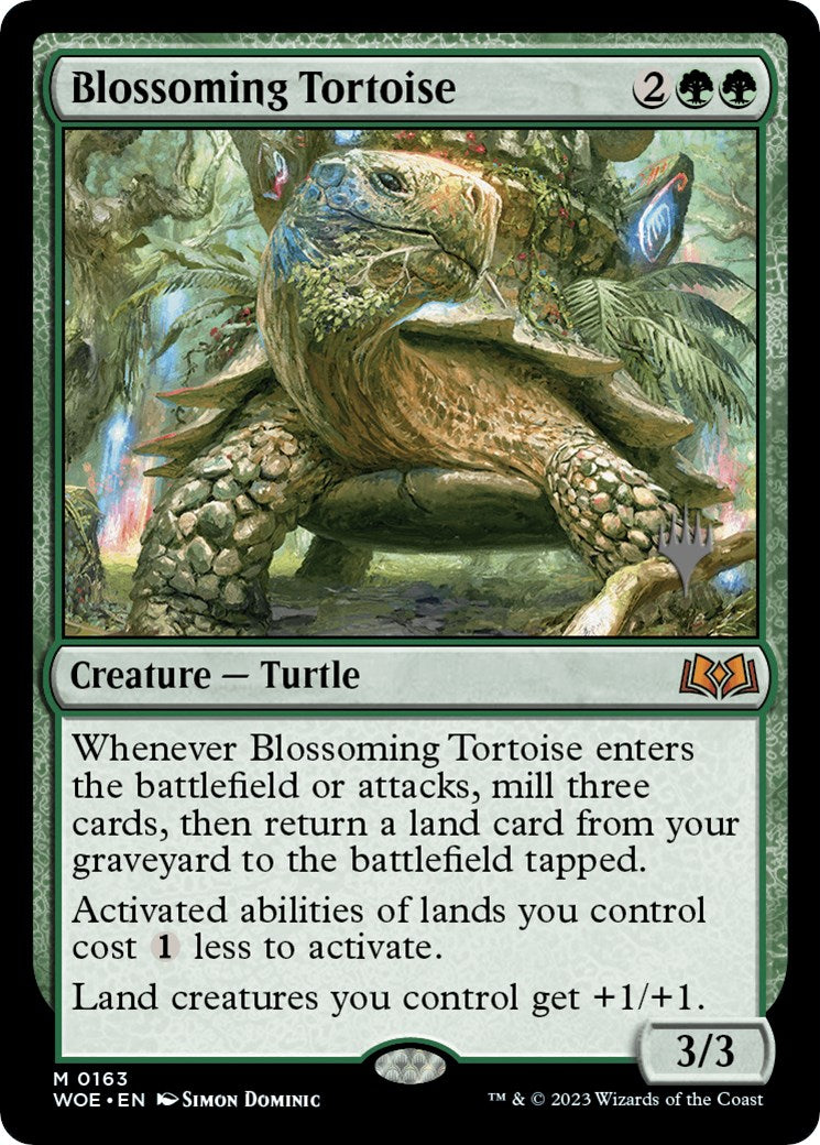 Blossoming Tortoise (Promo Pack) [Wilds of Eldraine Promos] | Gam3 Escape