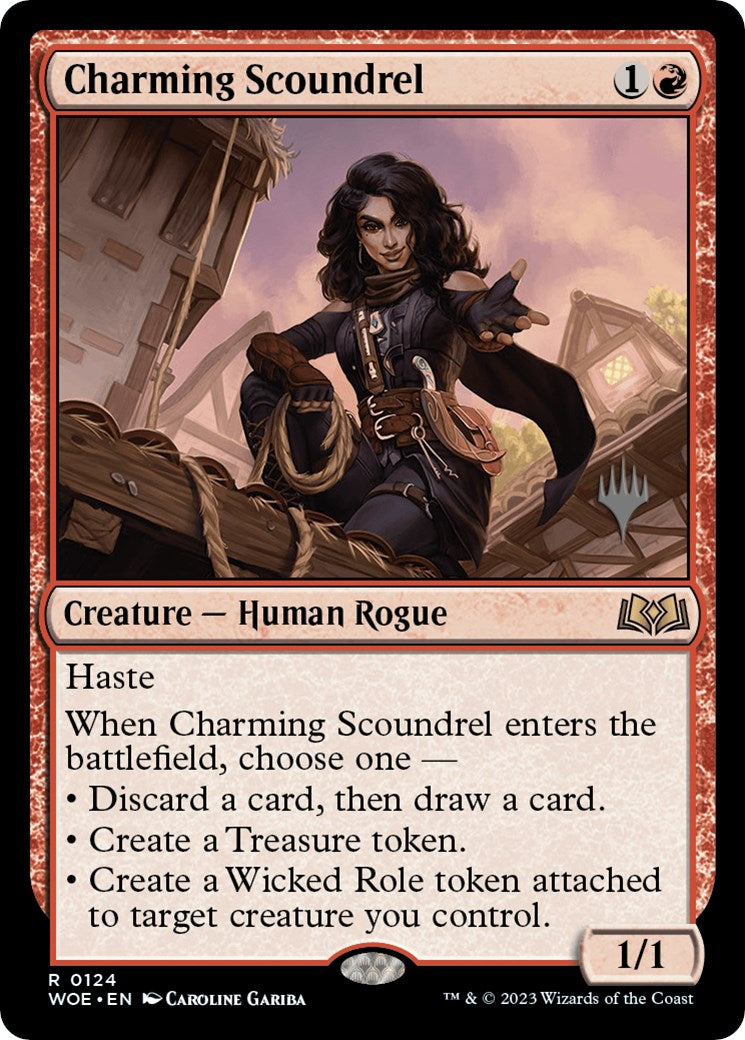 Charming Scoundrel (Promo Pack) [Wilds of Eldraine Promos] | Gam3 Escape