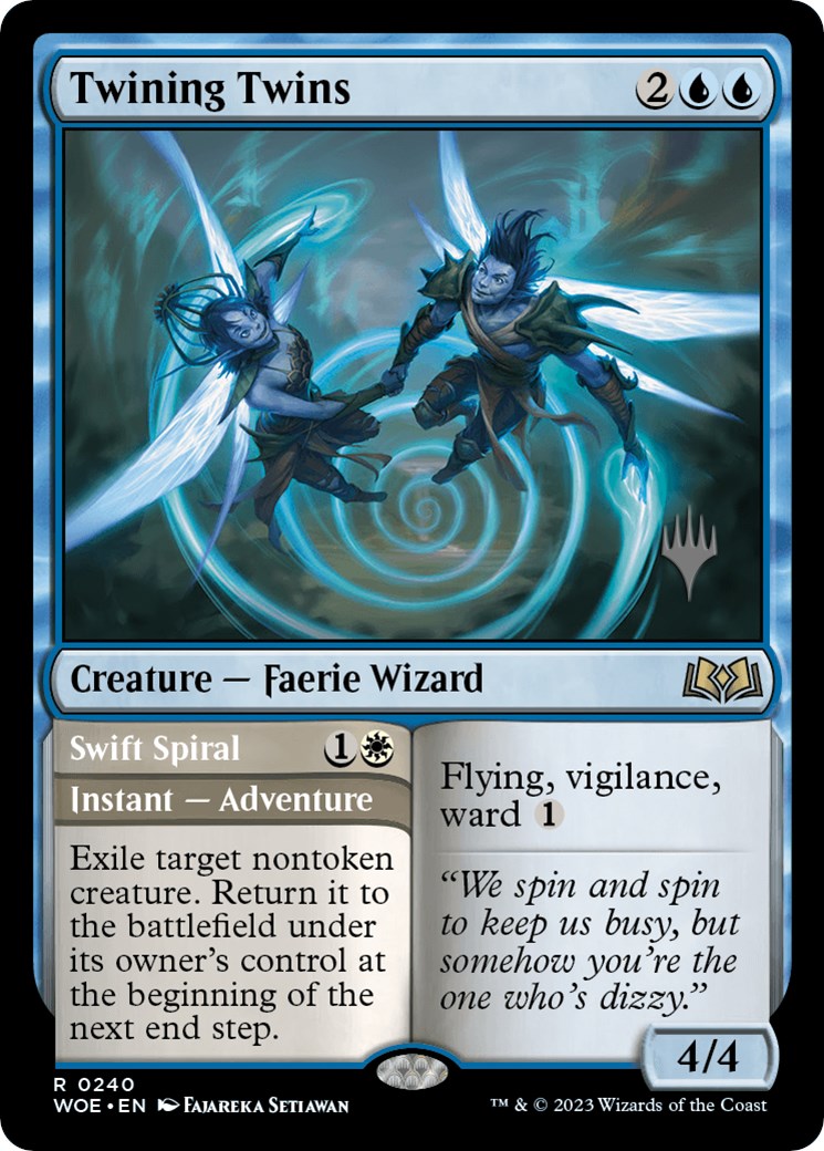 Twining Twins // Swift Spiral (Promo Pack) [Wilds of Eldraine Promos] | Gam3 Escape